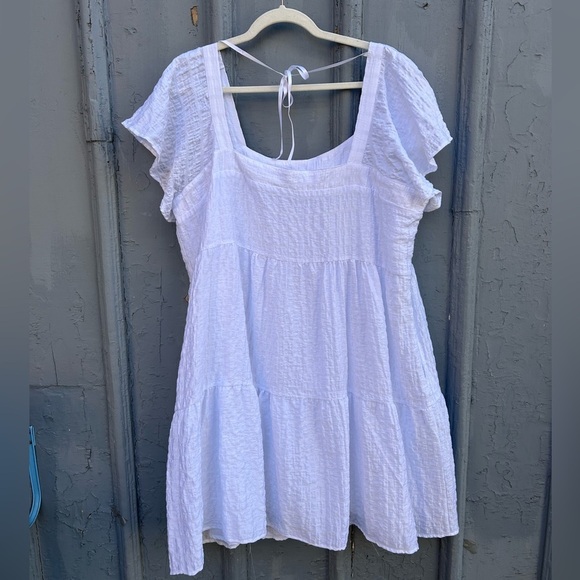 Tribal White Shift Dress, XL - Picture 3 of 10